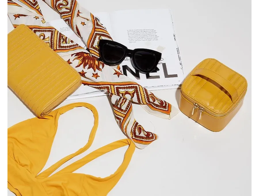 obrazek 6 Pudełko podróżne na biżuterię Maria Cube Mustard
