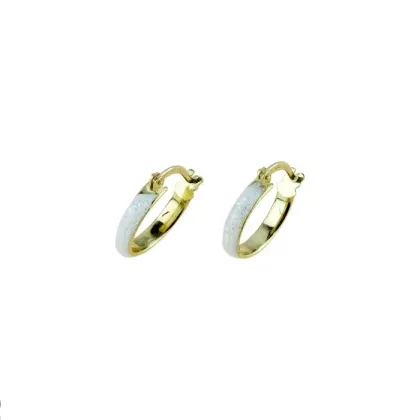 Zdjęcie Eleganckie okrągłe emaliowane kolczyki o średnicy 10mm
