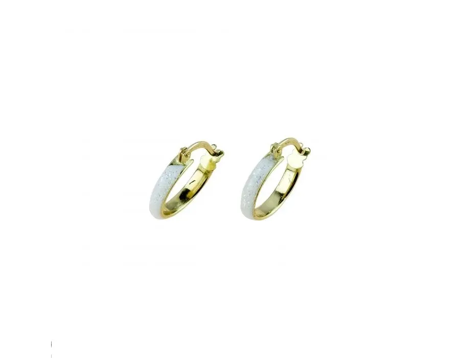 obrazek 1 Eleganckie okrągłe emaliowane kolczyki o średnicy 10mm