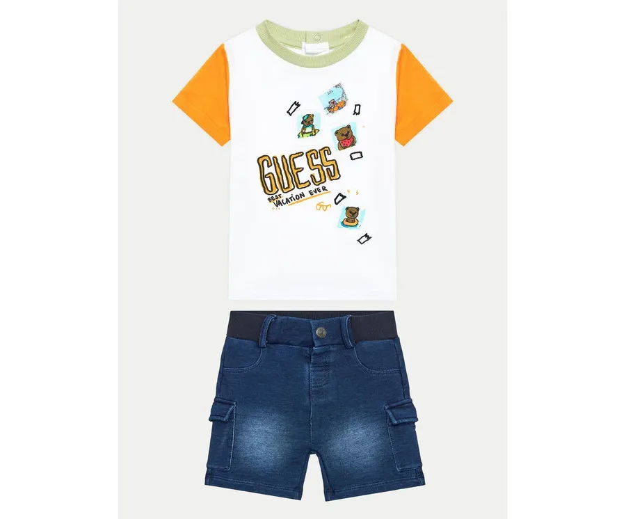 obrazek 1 Guess Komplet t-shirt i szorty jeansowe I4GG08 K8HM3 Kolorowy Regular Fit