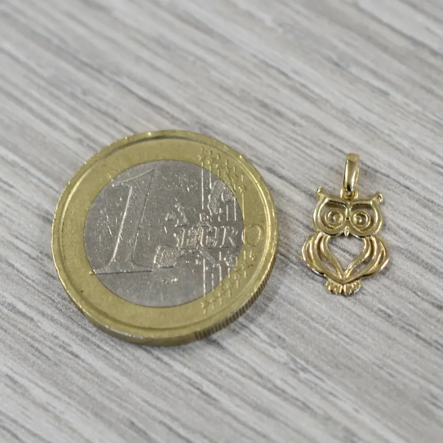 obrazek 2 Zloty wisiorek w kształcie sowy