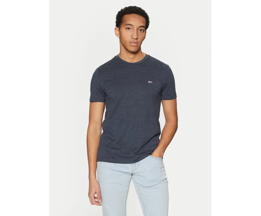 obrazek 1 Tommy Jeans T-Shirt Jaspe DM0DM20363 Granatowy Slim Fit