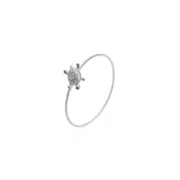 Picture Artistic bracelet, rhodium-plated silver, white zircons