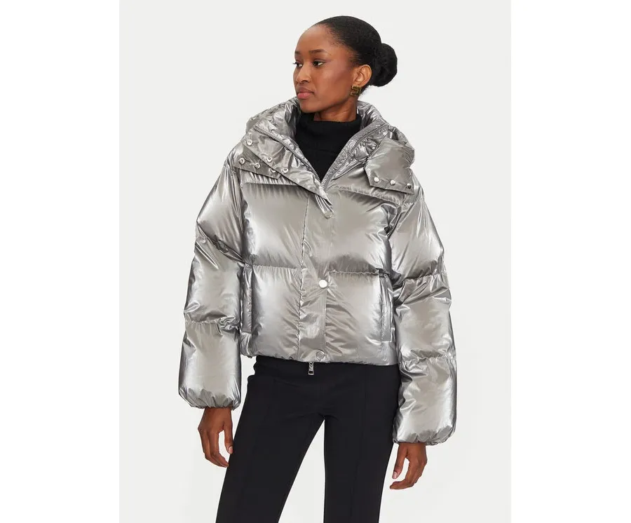 obrazek 1 Elisabetta Franchi Kurtka zimowa PI-77D-46E2-V570 Srebrny Regular Fit