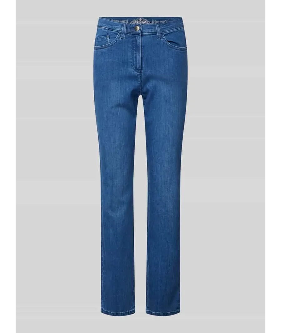 obrazek 1 Jeansy o kroju regular fit z 5 kieszeniami model ‘Lora’