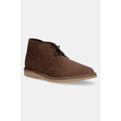 Zdjęcie Red Wing półbuty zamszowe Weekender Chukka męskie kolor brązowy 3315