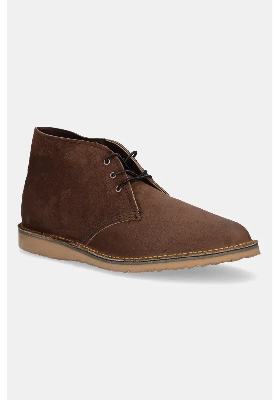 obrazek 1 Red Wing półbuty zamszowe Weekender Chukka męskie kolor brązowy 3315