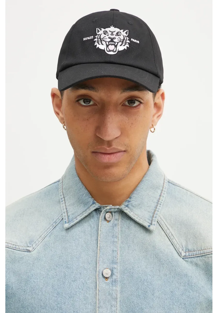 obrazek 1 Kenzo czapka z daszkiem kolor czarny gładka FF58AC621F46.99