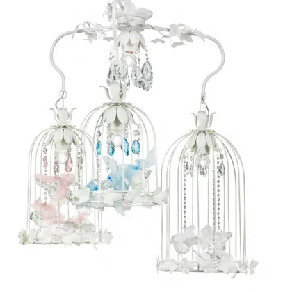 Zdjęcie Luksusowa plafoniera w kształcie klatek z kryształkami Bohemii - Euro Lamp Art