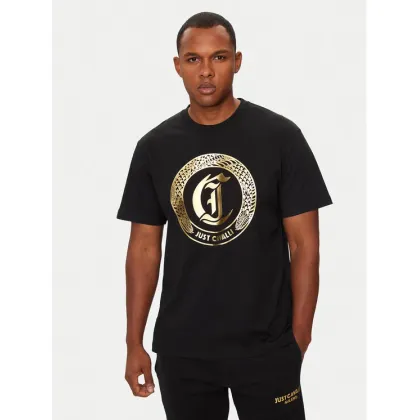 Zdjęcie Just Cavalli T-Shirt 77OAHT01 Czarny Regular Fit