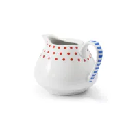 Zdjęcie Piękny porcelanowy dzbanek na mleko zdobiony subtelnym geometrycznym motywem – Leander
