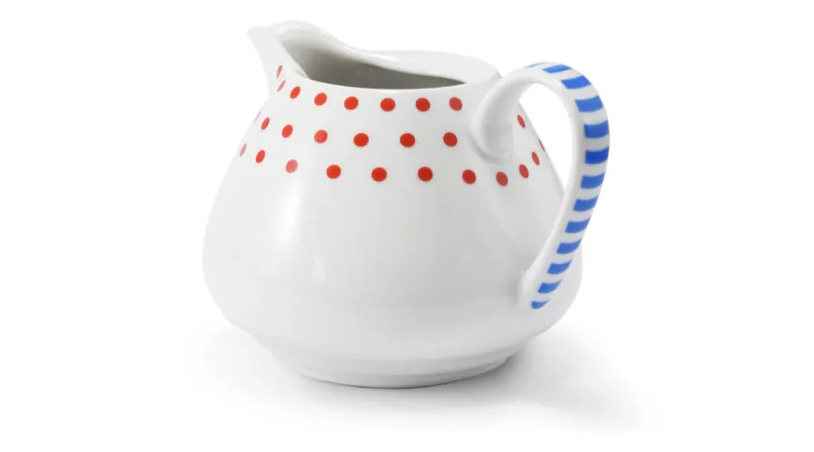 obrazek 1 Piękny porcelanowy dzbanek na mleko zdobiony subtelnym geometrycznym motywem – Leander