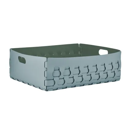 Zdjęcie Klasyczny kosz Dubai o wymiarach 60x50xH20 cm w kolorze jasnobłękitnym