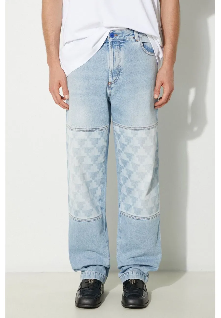obrazek 1 Marcelo Burlon jeansy Laser Cross Dnm Straight Pant męskie CMYA030F24DEN0034034