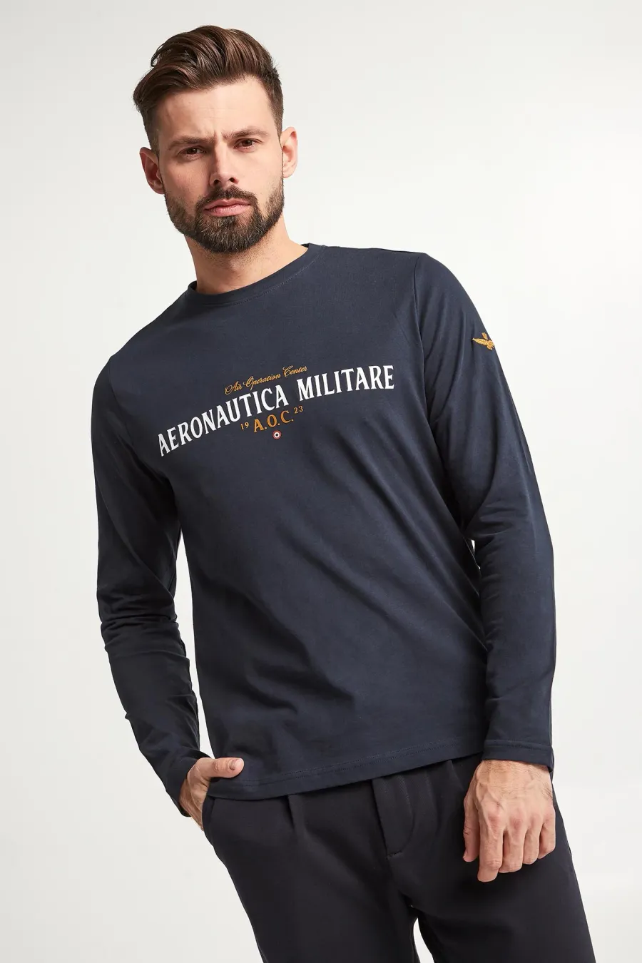 obrazek 1 Longsleeve męski AERONAUTICA MILITARE Aeronautica Militare