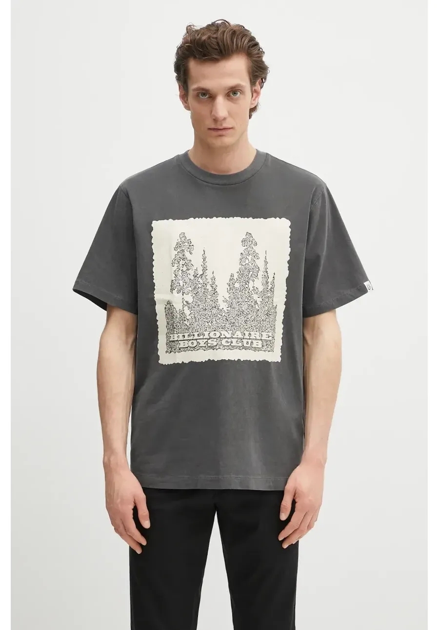 obrazek 1 Billionaire Boys Club t-shirt bawełniany Wilderness T-shirt męski kolor szary z nadrukiem B25159