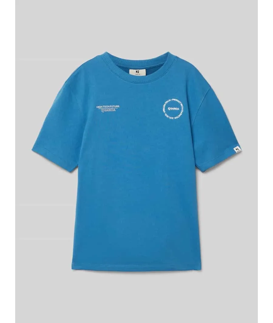 obrazek 1 T-shirt z nadrukiem z logo i wyhaftowanym logo