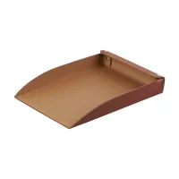 Picture Burgundy A4 document tray made of natural regenerated leather