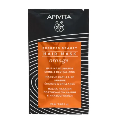 Zdjęcie Apivita Express Beauty Pomarańcza rewitalizująca maska dodająca włosom blasku 20 ml