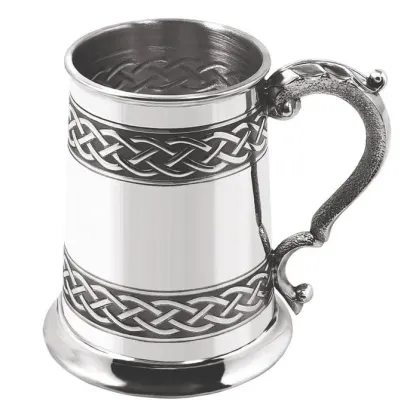 Picture Designer beer mug with an embossed Celtic pattern