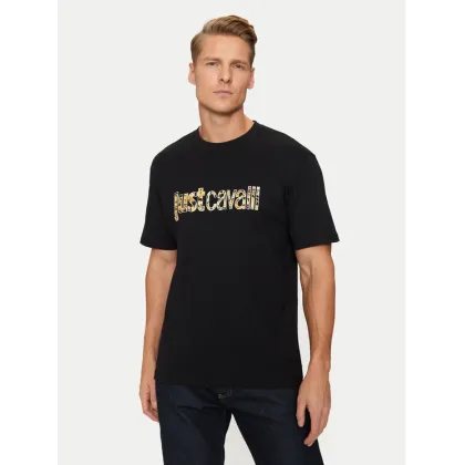 Zdjęcie Just Cavalli T-Shirt 77OAHE25 Czarny Regular Fit