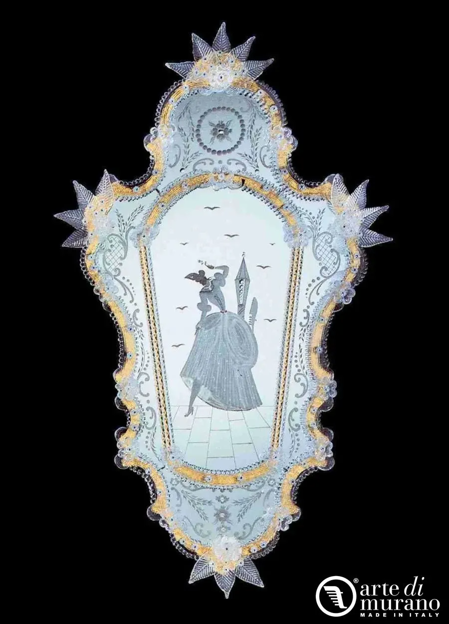 obrazek 1 Prestiżowe lustro szklane - szkło Murano