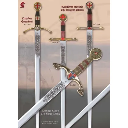 Zdjęcie Bogato zdobione miecze historyczne w kilku wariantach