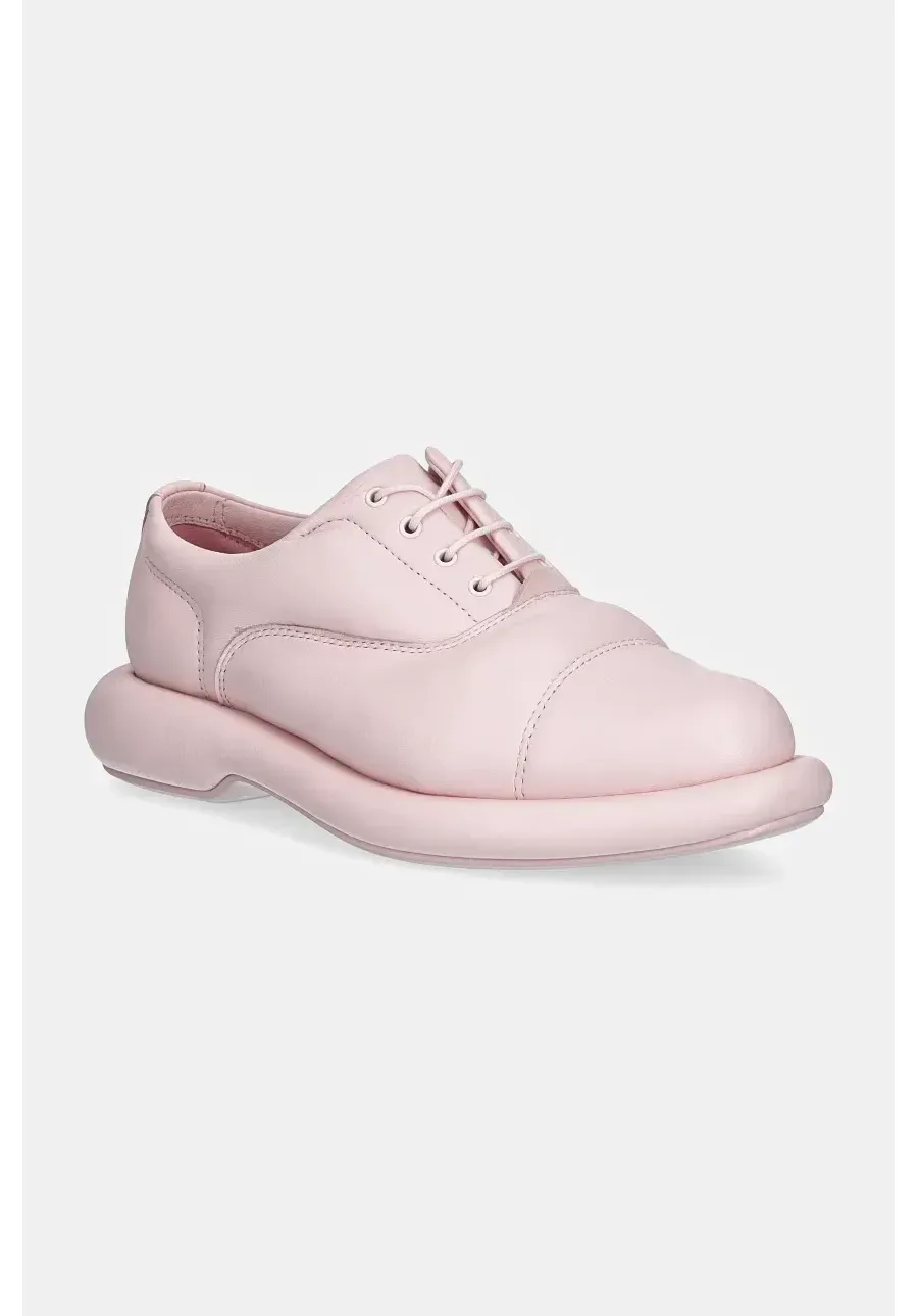 obrazek 1 Clarks Originals półbuty skórzane CUR Oxford 1 damskie kolor różowy na platformie 26180961
