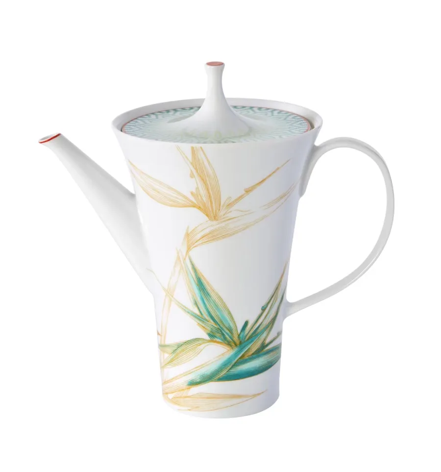 obrazek 1 Porcelanowy dzbanek do kawy Fiji ze stylizowanym motywem kwiatowym - Vista Alegre