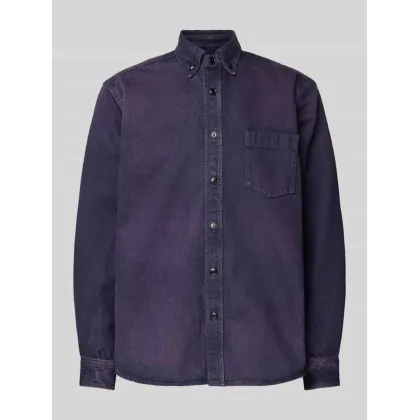 Zdjęcie Kurtka koszulowa jeansowa o kroju regular fit z kołnierzykiem typu button down model ‘Lambey’