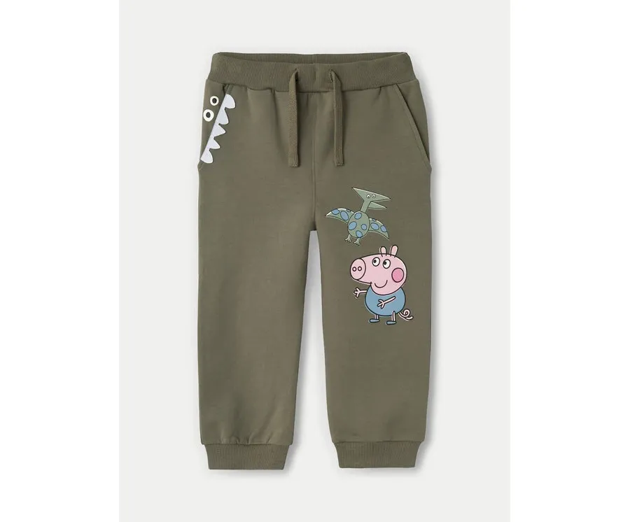 obrazek 1 NAME IT Spodnie dresowe PEPPA PIG 13233915 Zielony Regular Fit