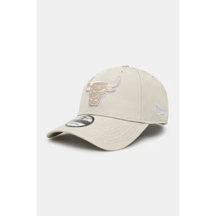 Zdjęcie New Era czapka z daszkiem kolor beżowy gładka 60595202