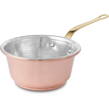 Zdjęcie Patelnia stożkowa 1 uchwyt, miedziana o średnicy 19CM - Cu Artigiana