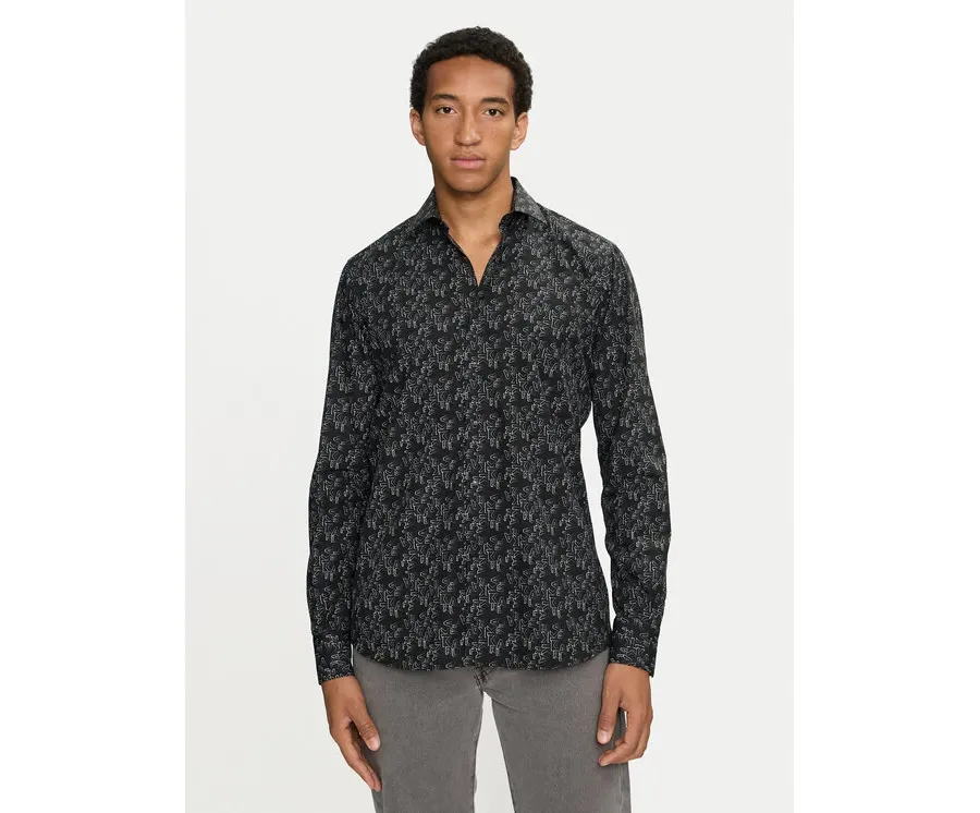 obrazek 1 KARL LAGERFELD Koszula 605000 544653 Czarny Modern Fit