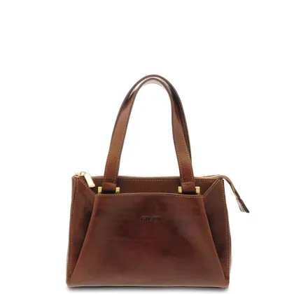 Zdjęcie Elegancka brązowa torebka ze skóry - Giudi