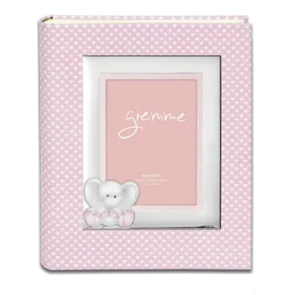 Picture Stylish children's photo album 20x25 cm decorated with a blue elephant