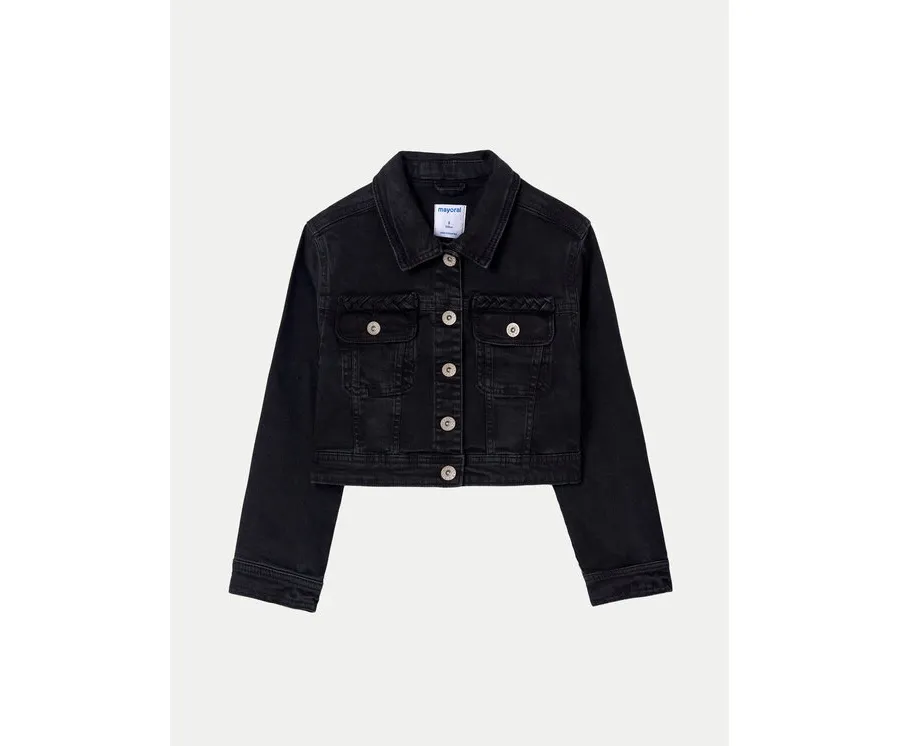 obrazek 1 Mayoral Kurtka jeansowa 06460 Czarny Slim Fit