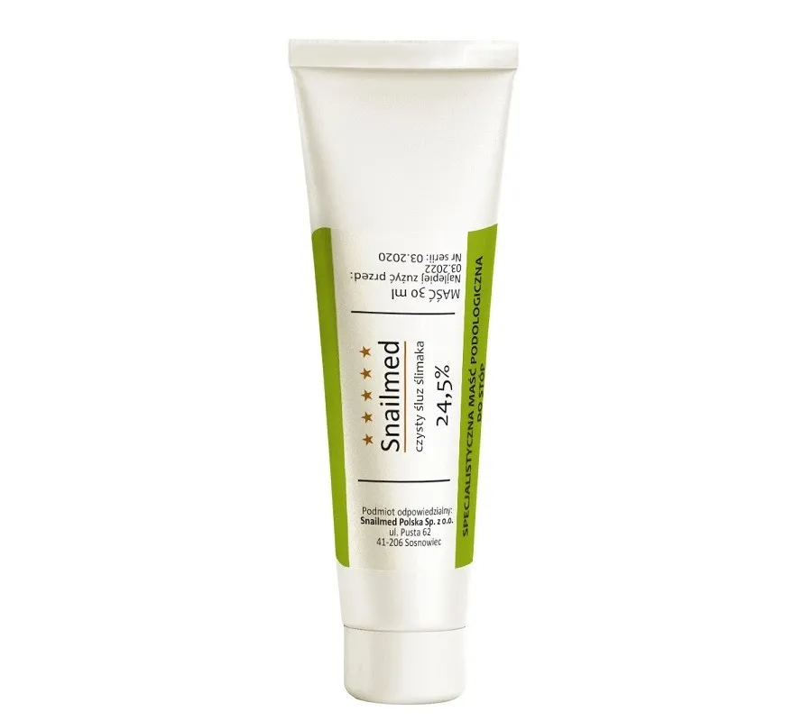 obrazek 1 Snailmed Maść podologiczna ze śluzem ślimaka, 30 ml 30 ml