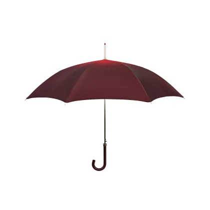 Zdjęcie Bordowy damski parasol Ø102xL93 cm ze skórzaną rączką