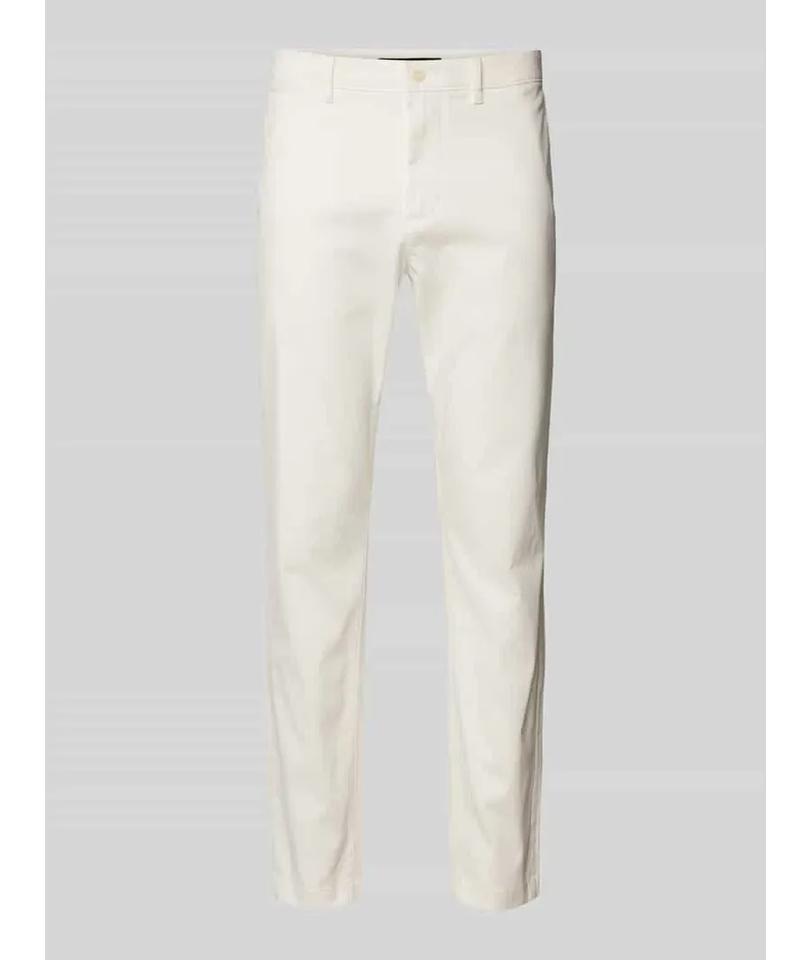 obrazek 1 Chinosy o kroju slim fit zapinane na guzik i zamek błyskawiczny model ‘HARLEM’