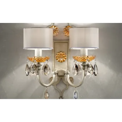 Picture Wall lamp with glass decorations for an avant-garde living room