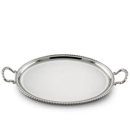 Zdjęcie Srebrna taca z uchwytami