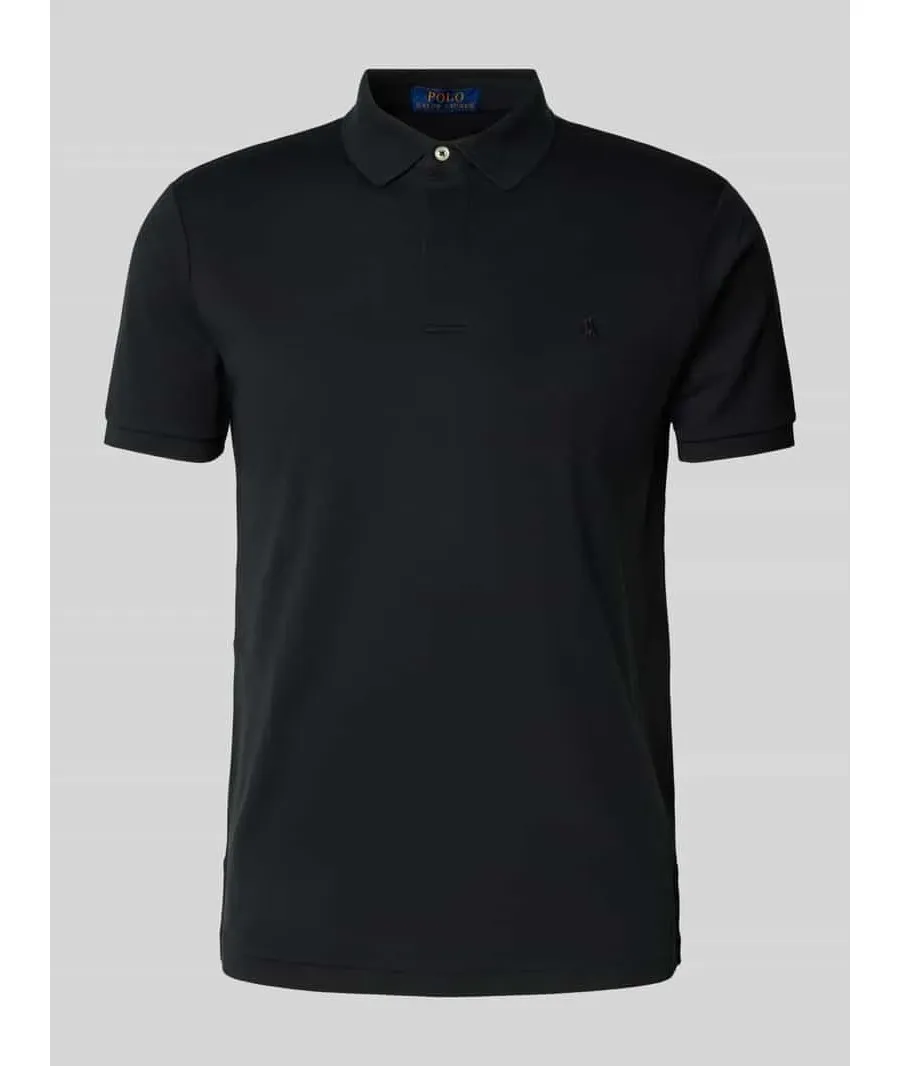 obrazek 1 Koszulka polo o kroju custom slim fit z wyhaftowanym logo model ‘INTERLOCK’