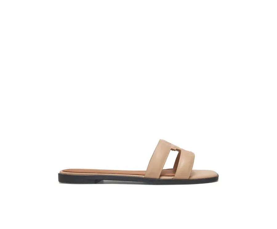obrazek 1 Tommy Hilfiger Klapki Th Logo Strap Mule FW0FW08671 Beżowy