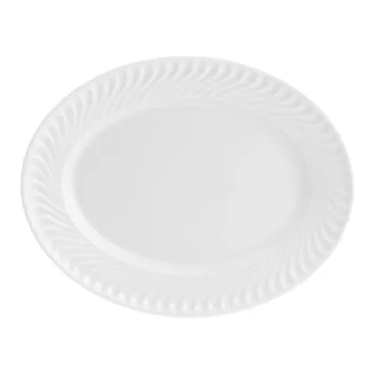 Zdjęcie Porcelanowy średni owalny talerz Sagres z motywem tworzącym morską falę - Vista Alegre