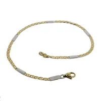 Picture Prestigious chain bracelet with alternating flat link and crossbar
