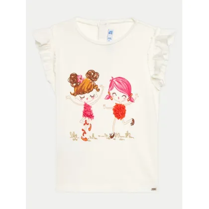 Zdjęcie Mayoral T-Shirt 01010 Écru Regular Fit