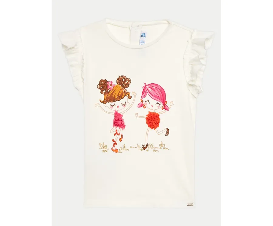 obrazek 1 Mayoral T-Shirt 01010 Écru Regular Fit