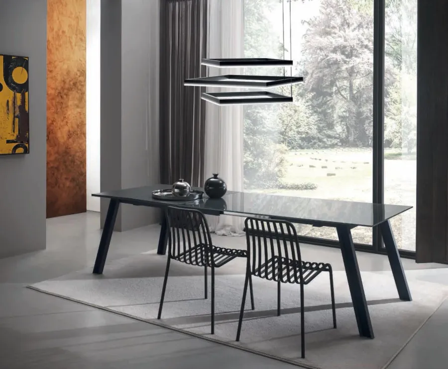 obrazek 3 Luksusowy rozkładany stół salonowy L. 160+50+50 P. 90 H. 75 cm – Zamagna Italia