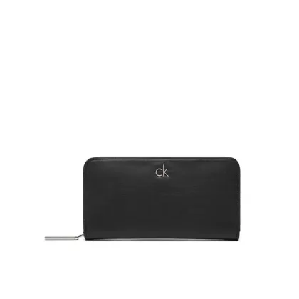 Zdjęcie Calvin Klein Duży Portfel Damski Ck Re-Lock Large Zip Around LV04F1034G Czarny